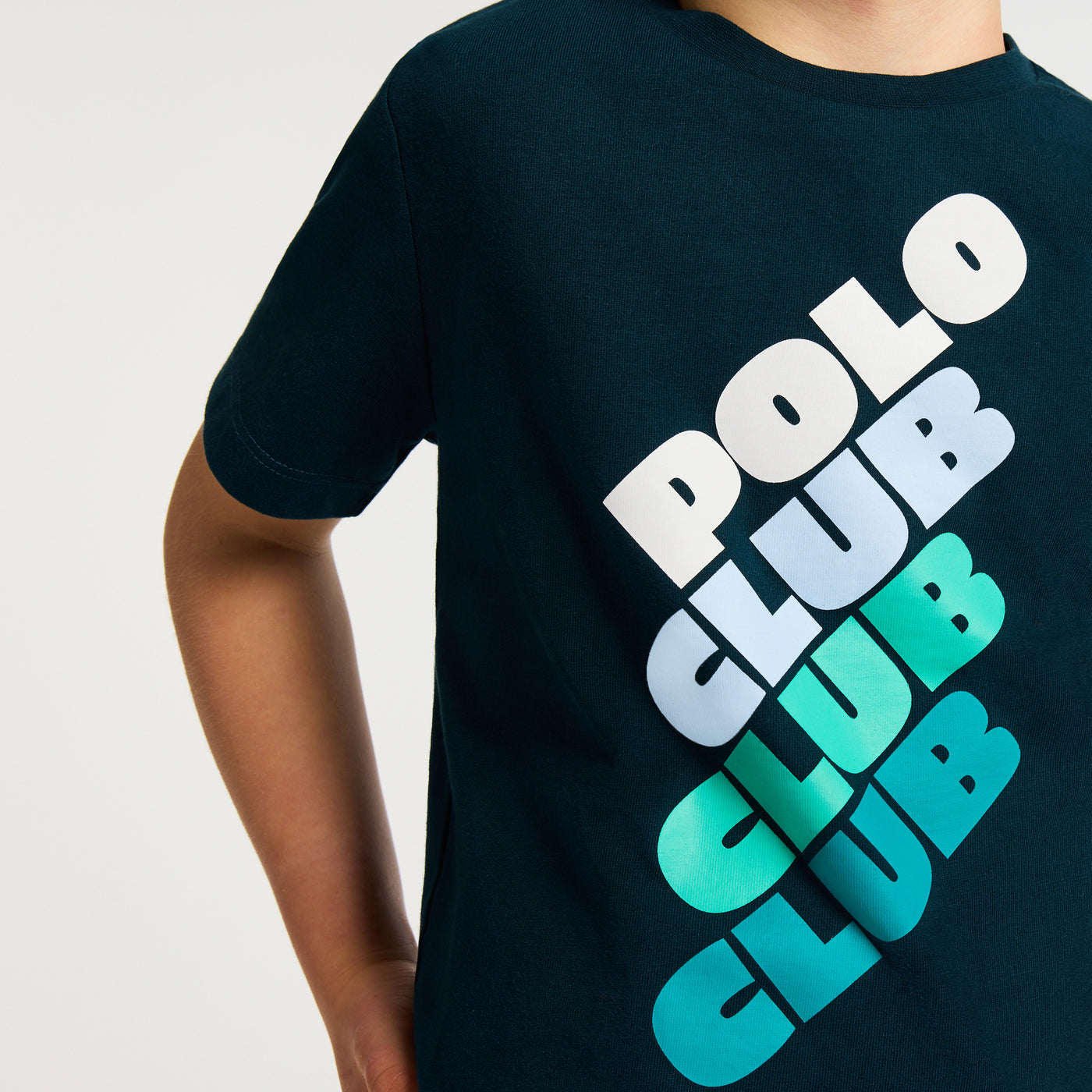 Boy short-sleeved jersey T-shirt - vert cedre