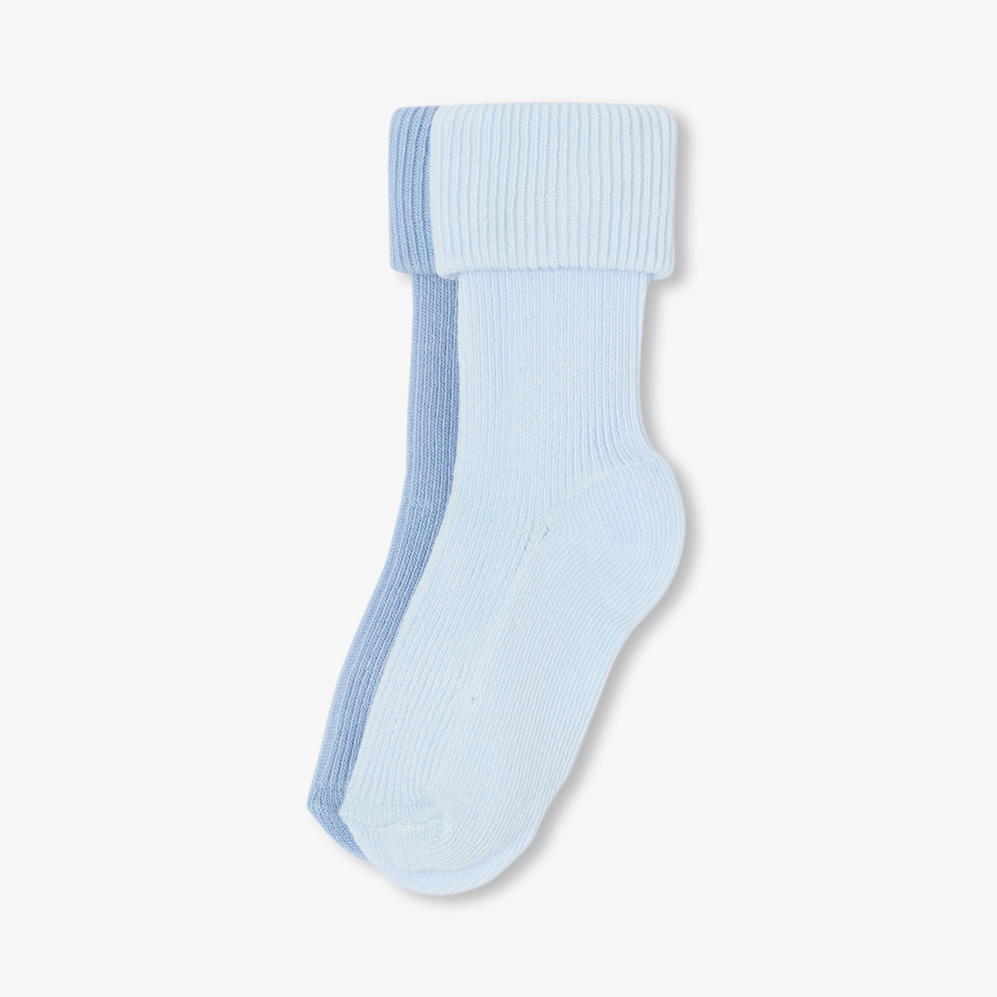 Duo of ribbed socks for baby boy - bleu/multico