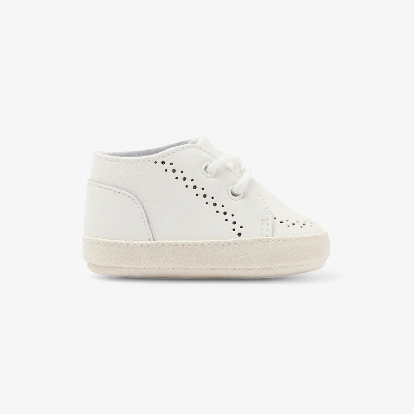 Baby boy soft leather sneakers - blanc doux jacadi