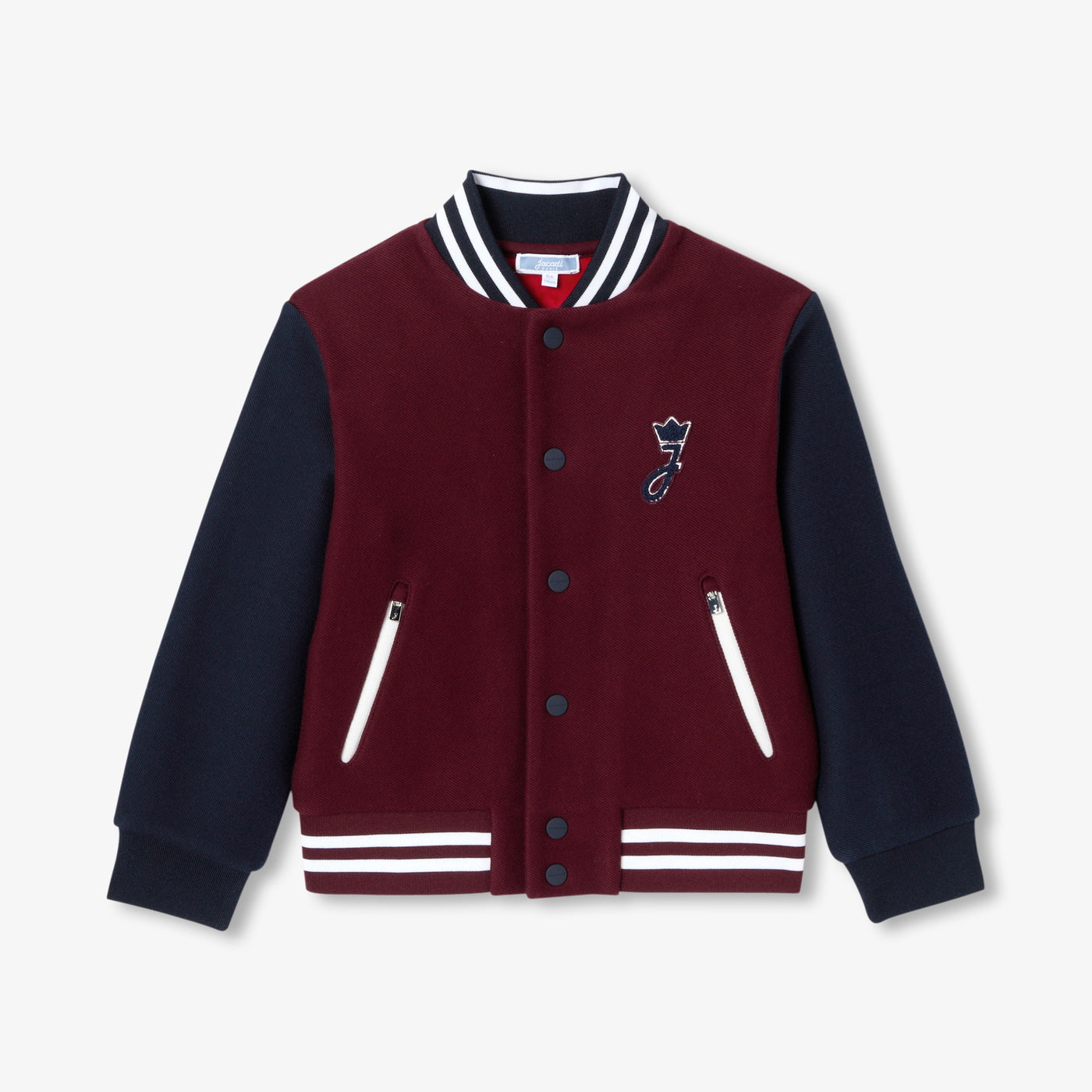 Boy varsity jacket - bordeaux