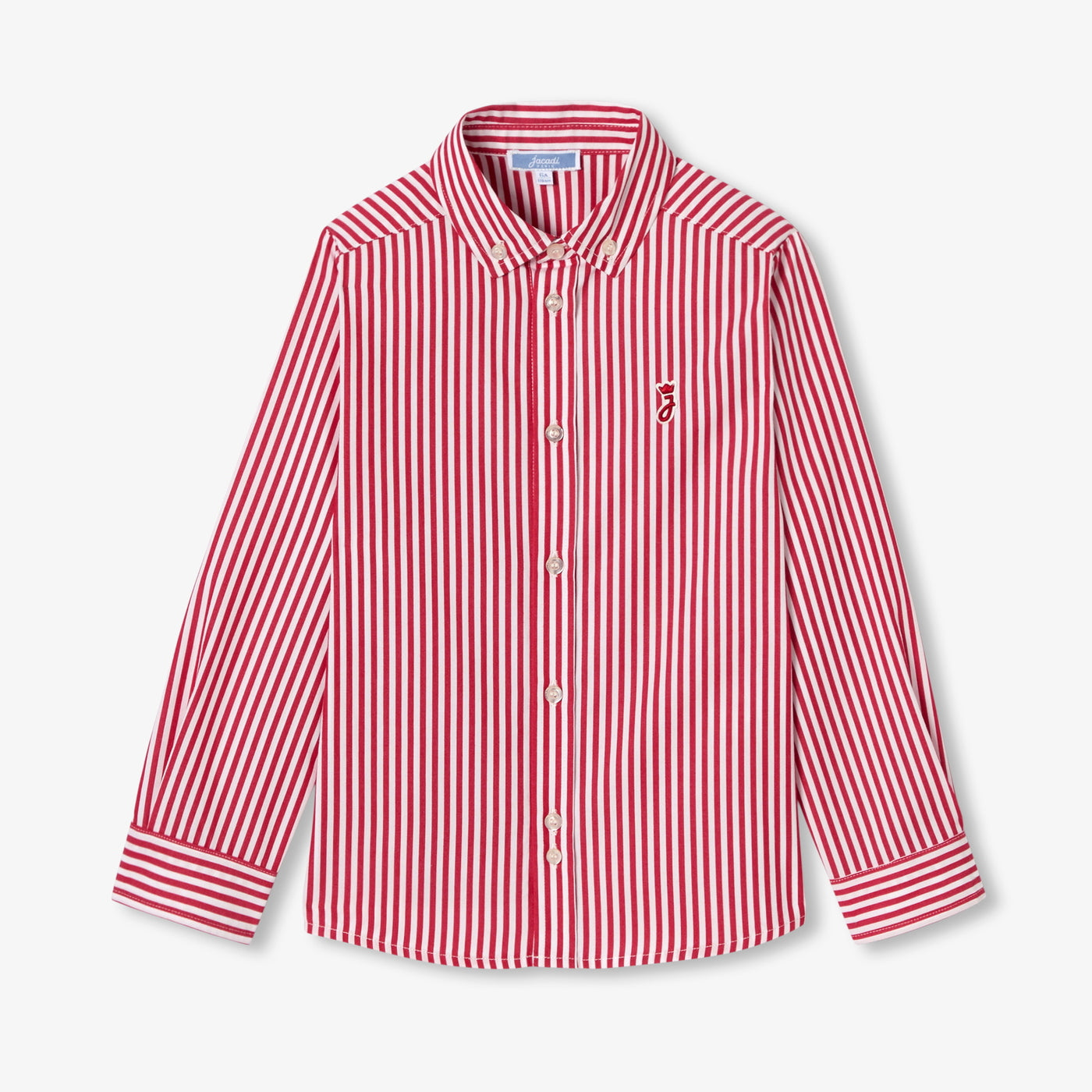 Child striped popeline shirt - blanc/rouge