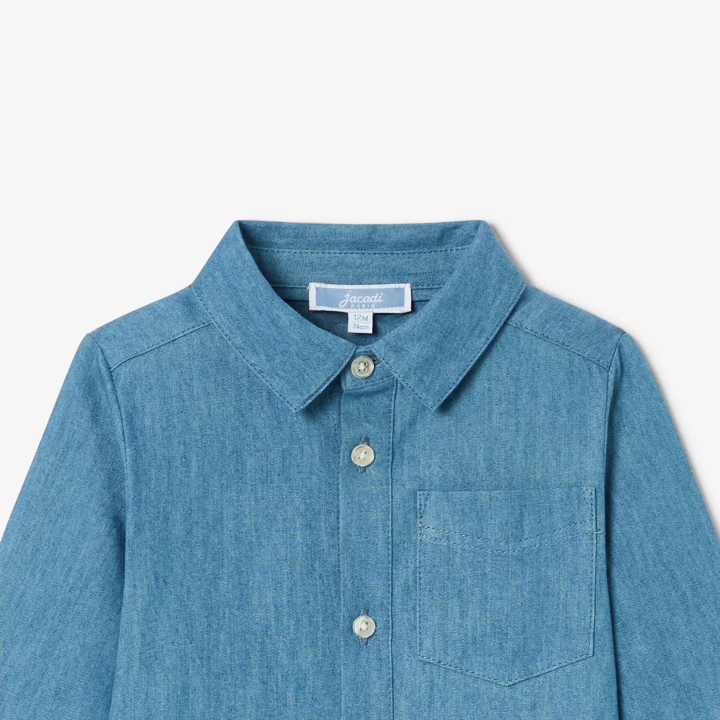 Baby boy chambray shirt - denim clair