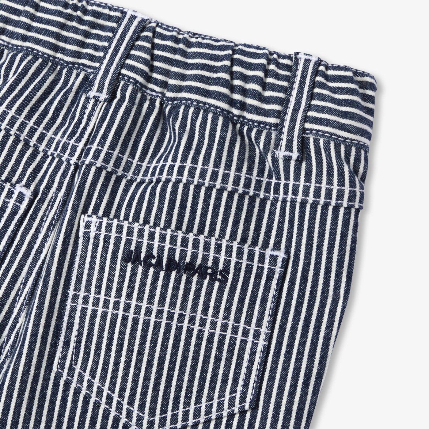 Baby striped twill trousers - bleu/blanc
