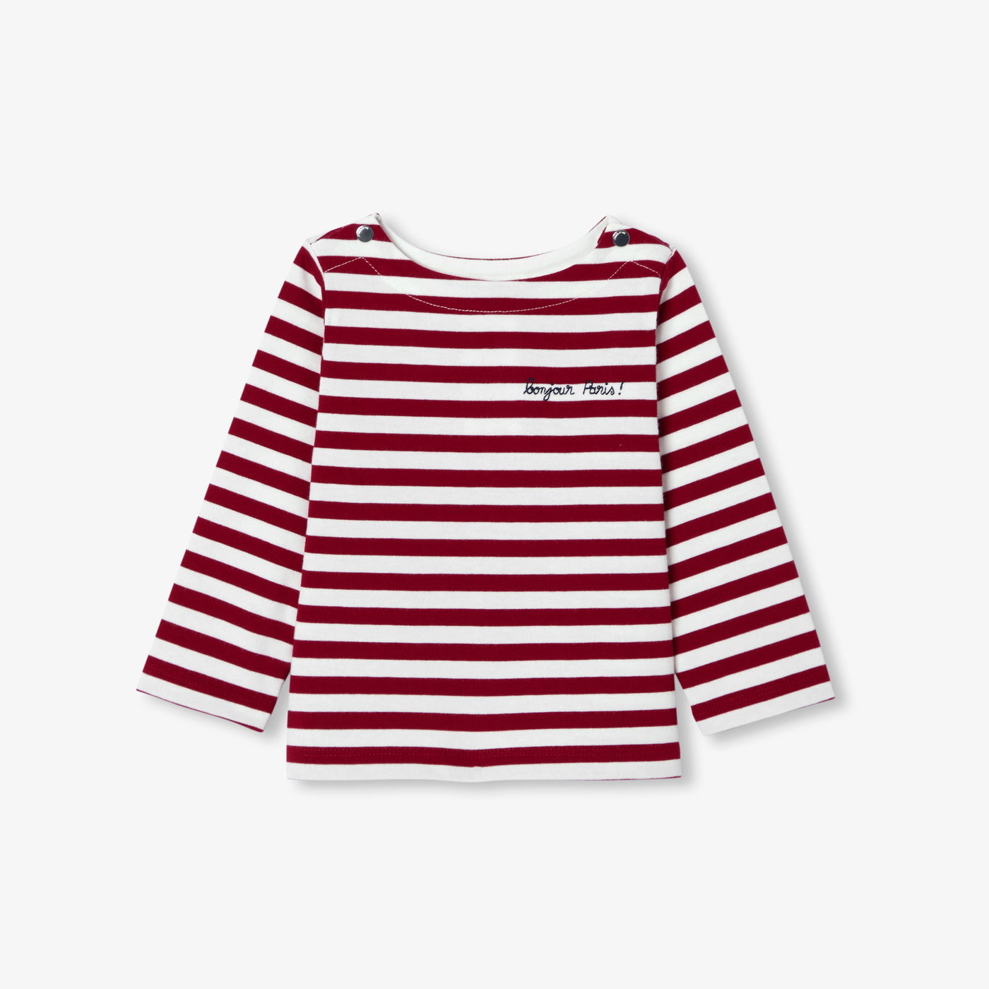 Baby bo' striped sailor top - blanc/rouge