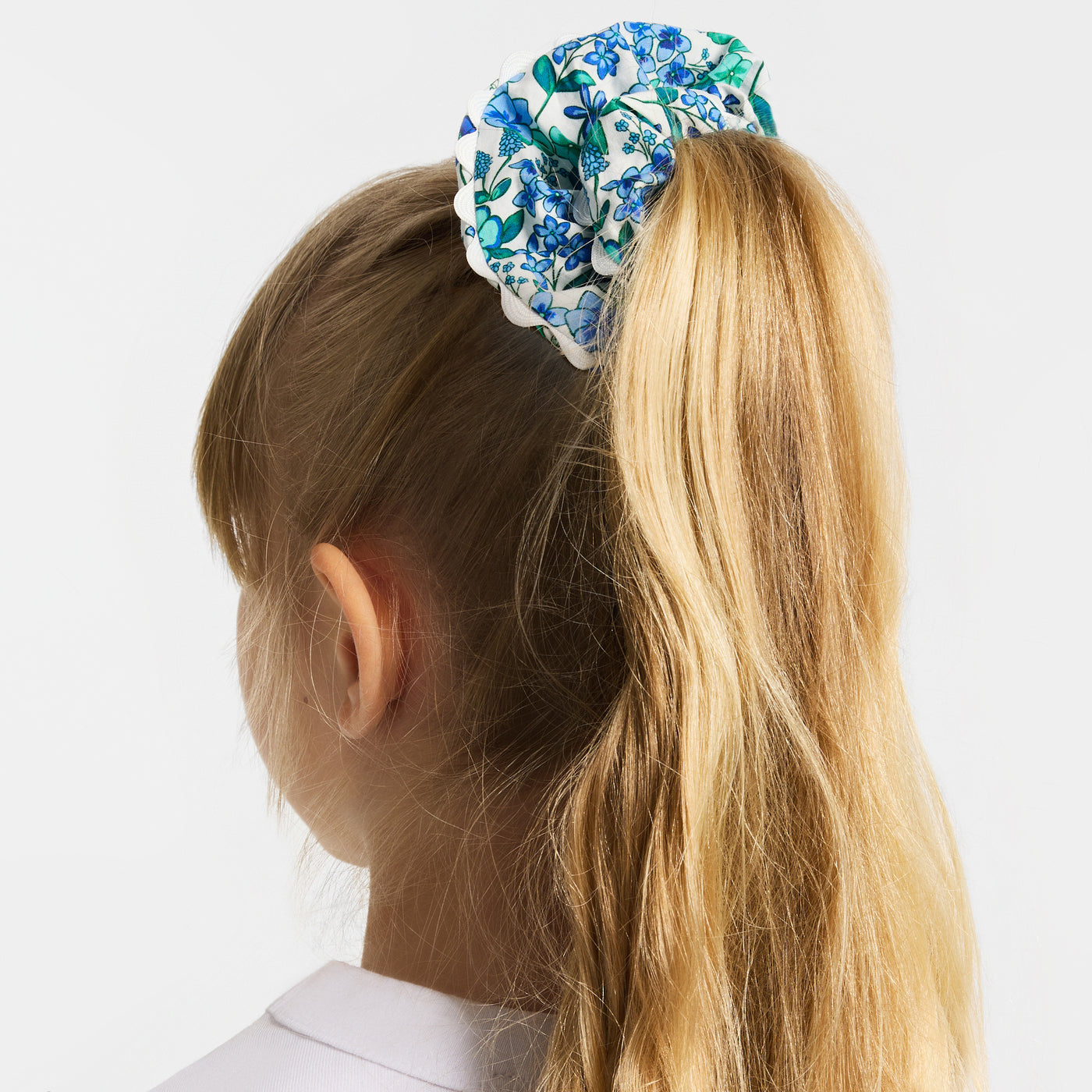 Girl croquet trim scrunchie - multico