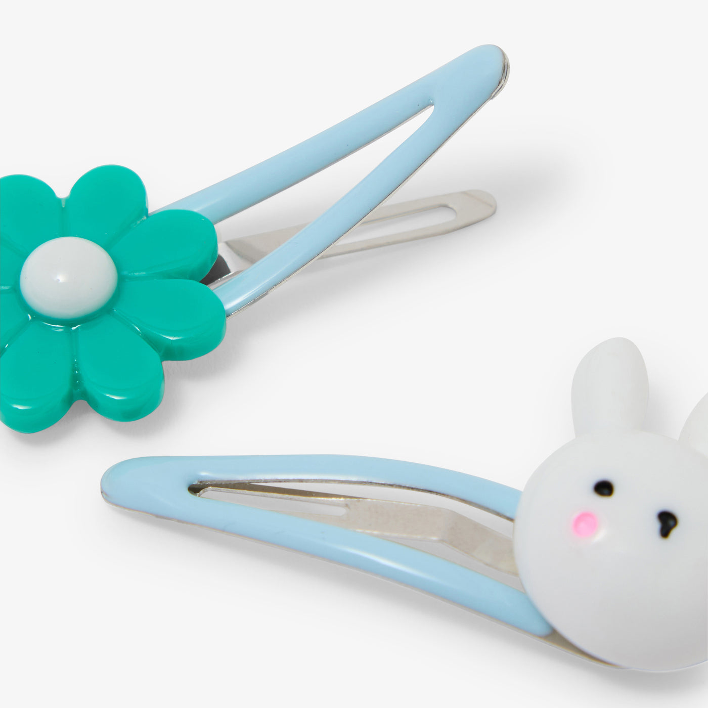 Baby girl hair clip duo - bleu/multico
