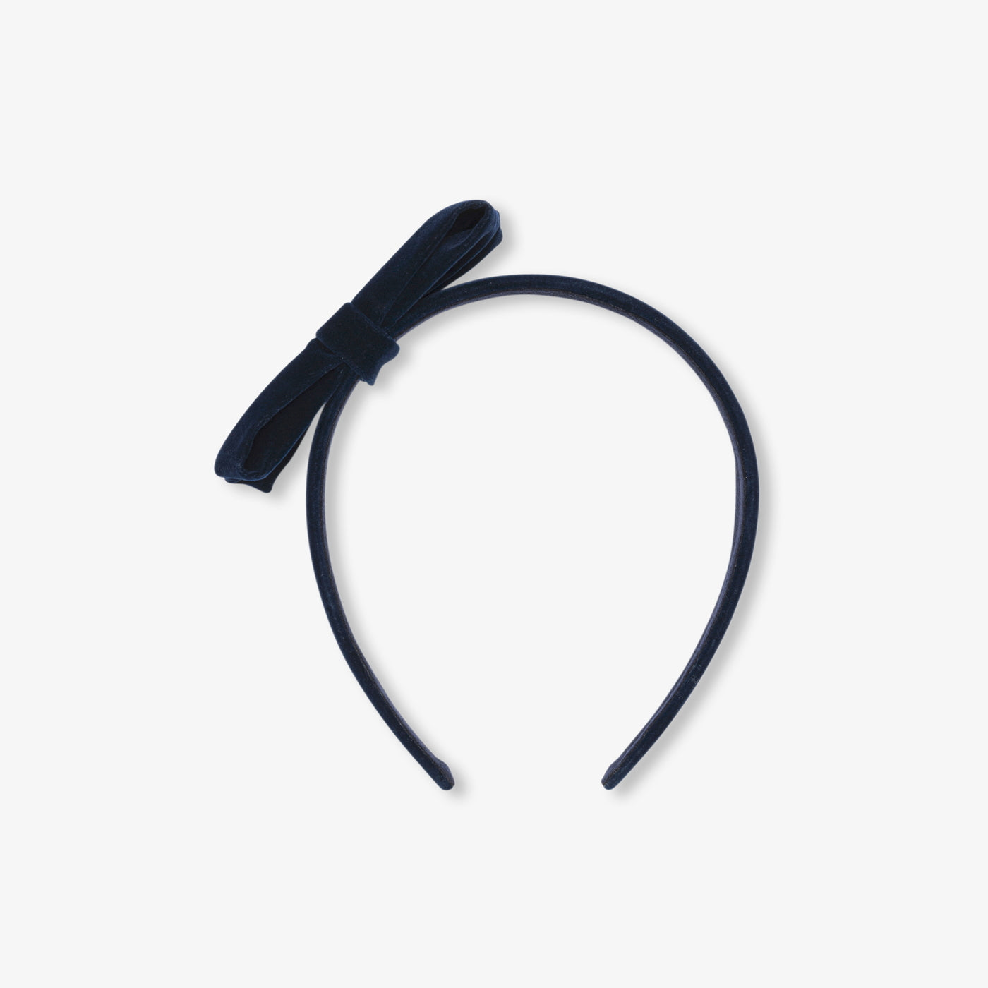 Girl velvet bow headband - marine jacadi