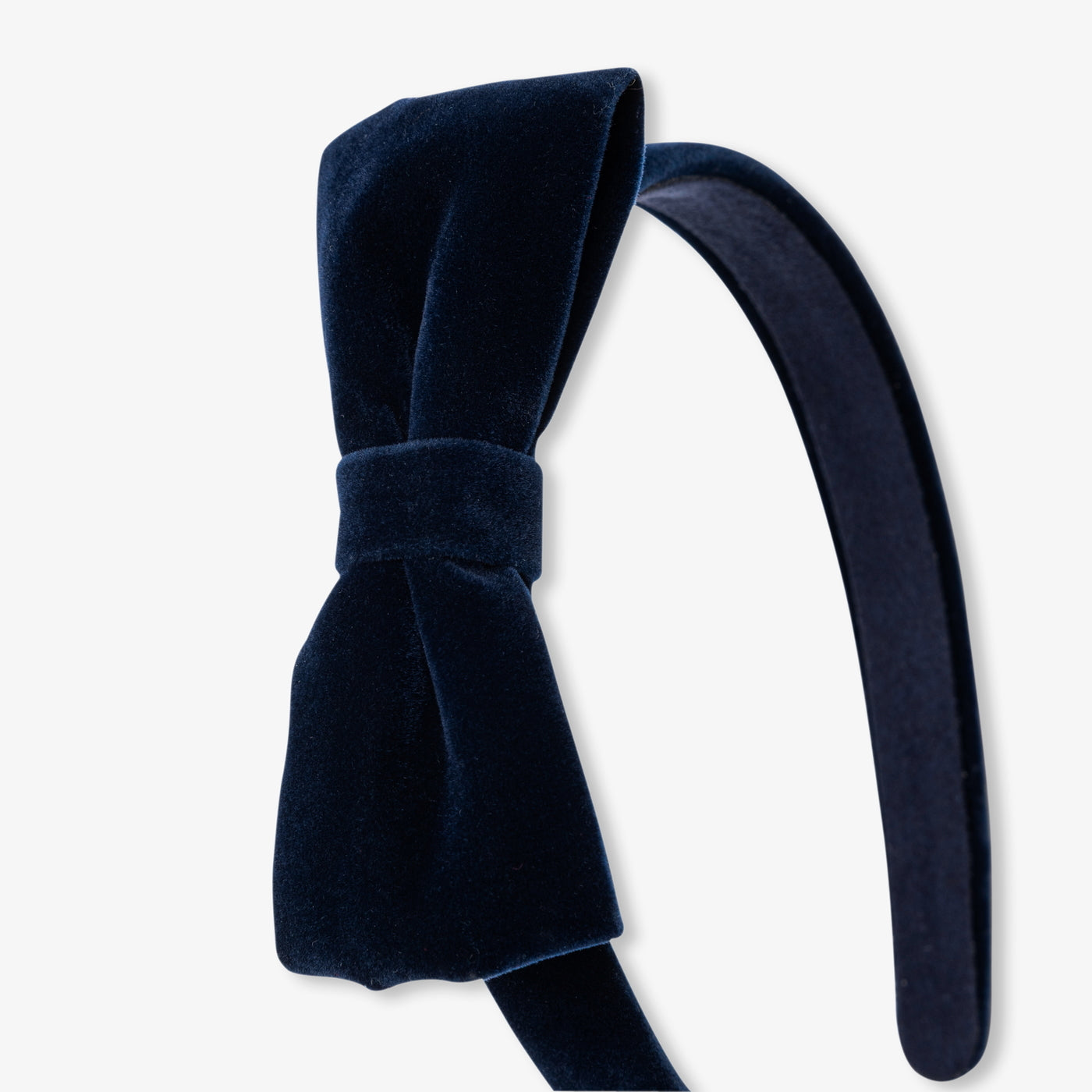 Girl velvet bow headband - marine jacadi