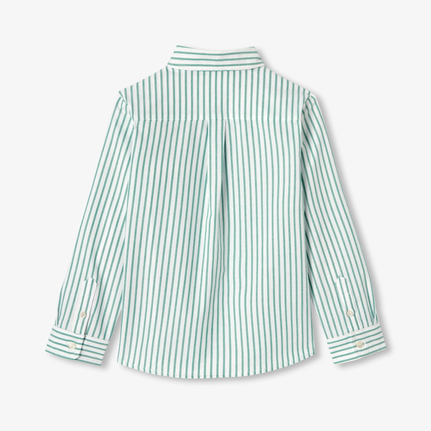 Child striped Oxford cotton shirt - blanc/vert
