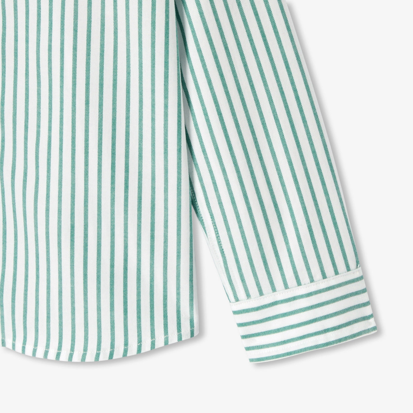 Child striped Oxford cotton shirt - blanc/vert