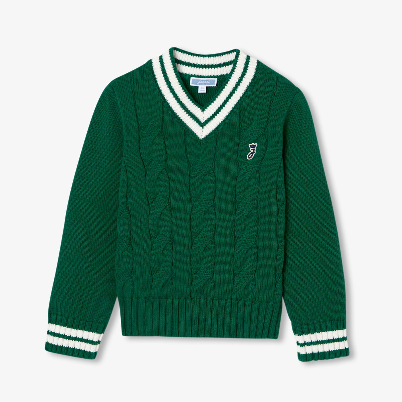 Child cotton cricket jumper - vert cresson
