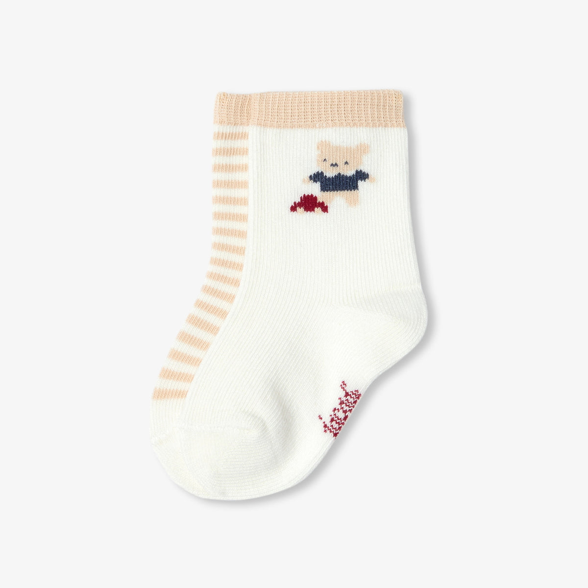 Baby socks duo - blanc doux/multico