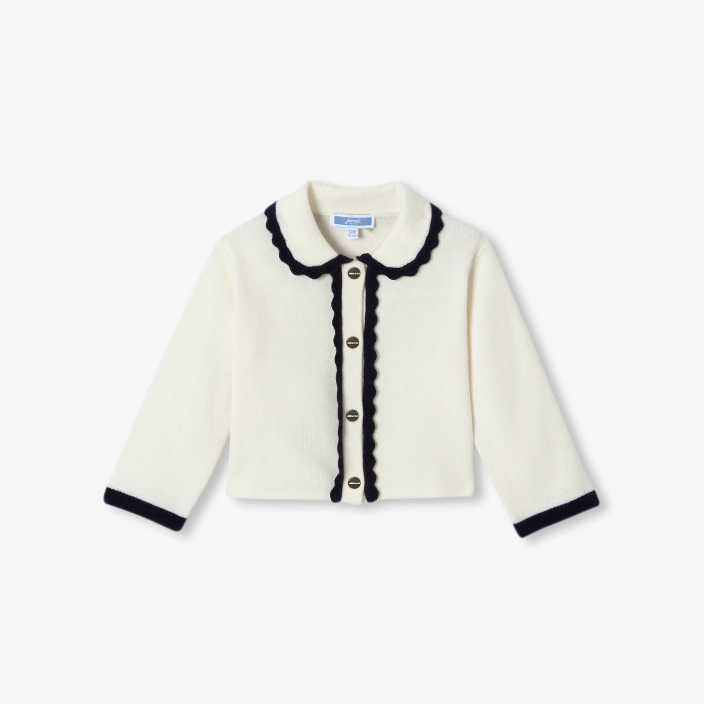 Baby girl knit cardigan - blanc doux jacadi