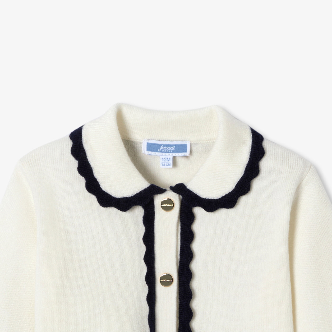Baby girl knit cardigan - blanc doux jacadi