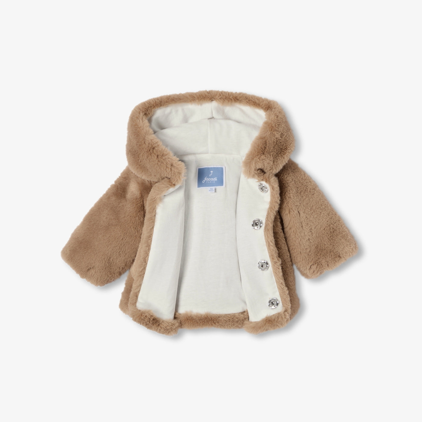 Baby faux fur coat - marron clair