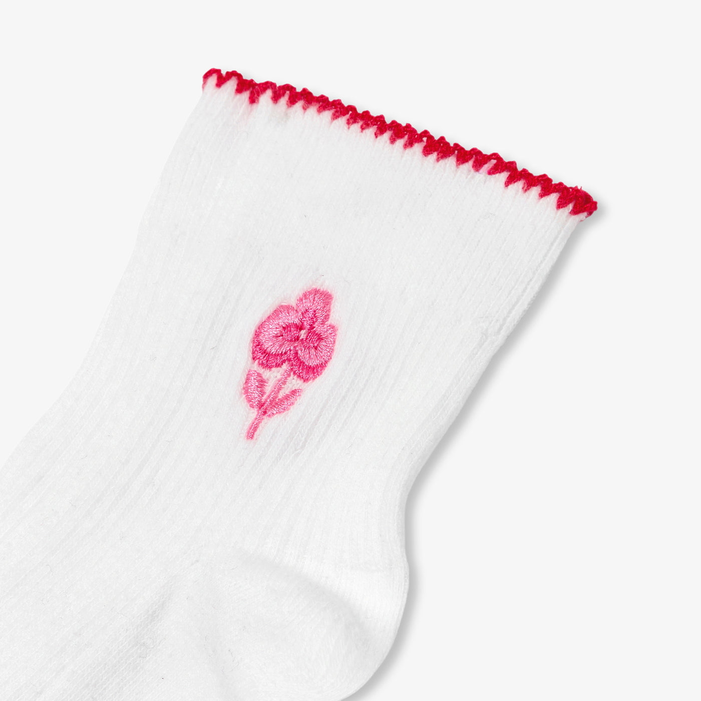 Girl scalloped edge socks - blanc doux jacadi