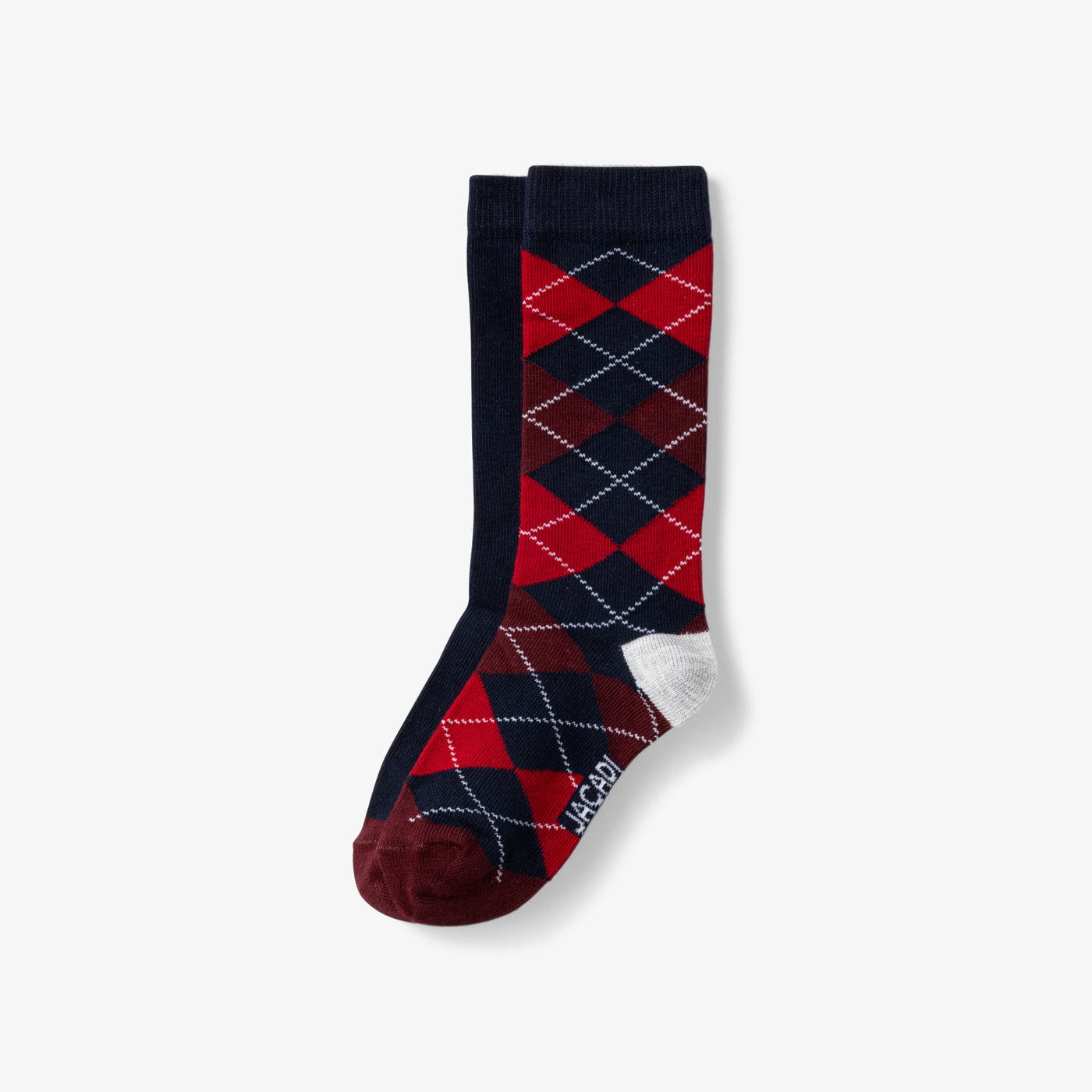 Boy knee-high socks duo - marine/rouge