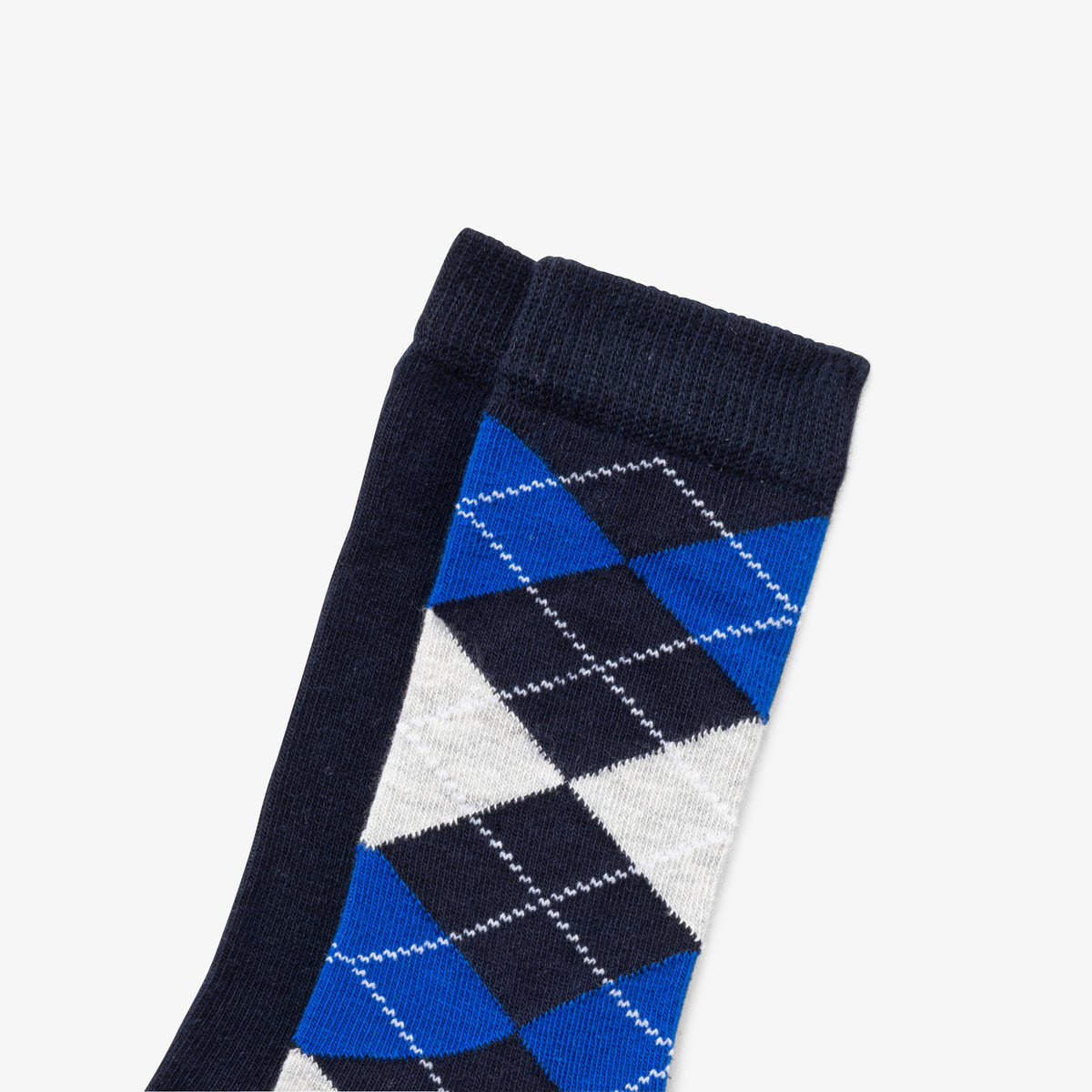 Boy knee-high socks duo - marine/bleu
