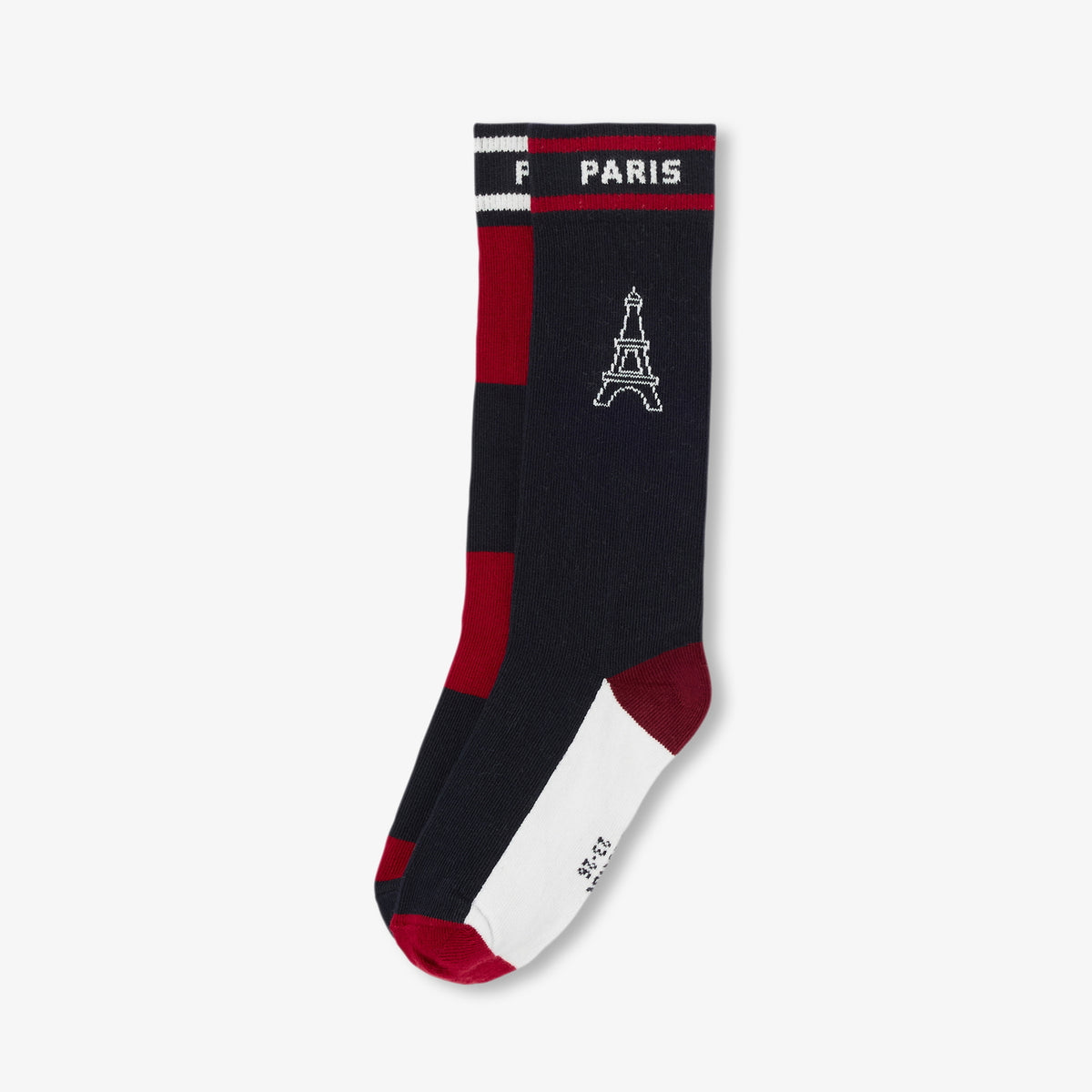 Boy duo of knee-high socks - marine/rouge