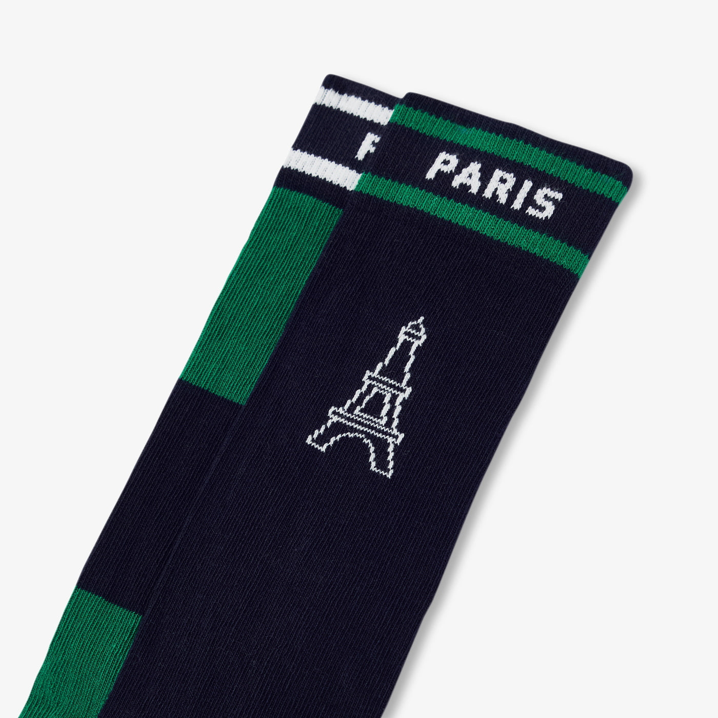 Boy duo of knee-high socks - marine/vert