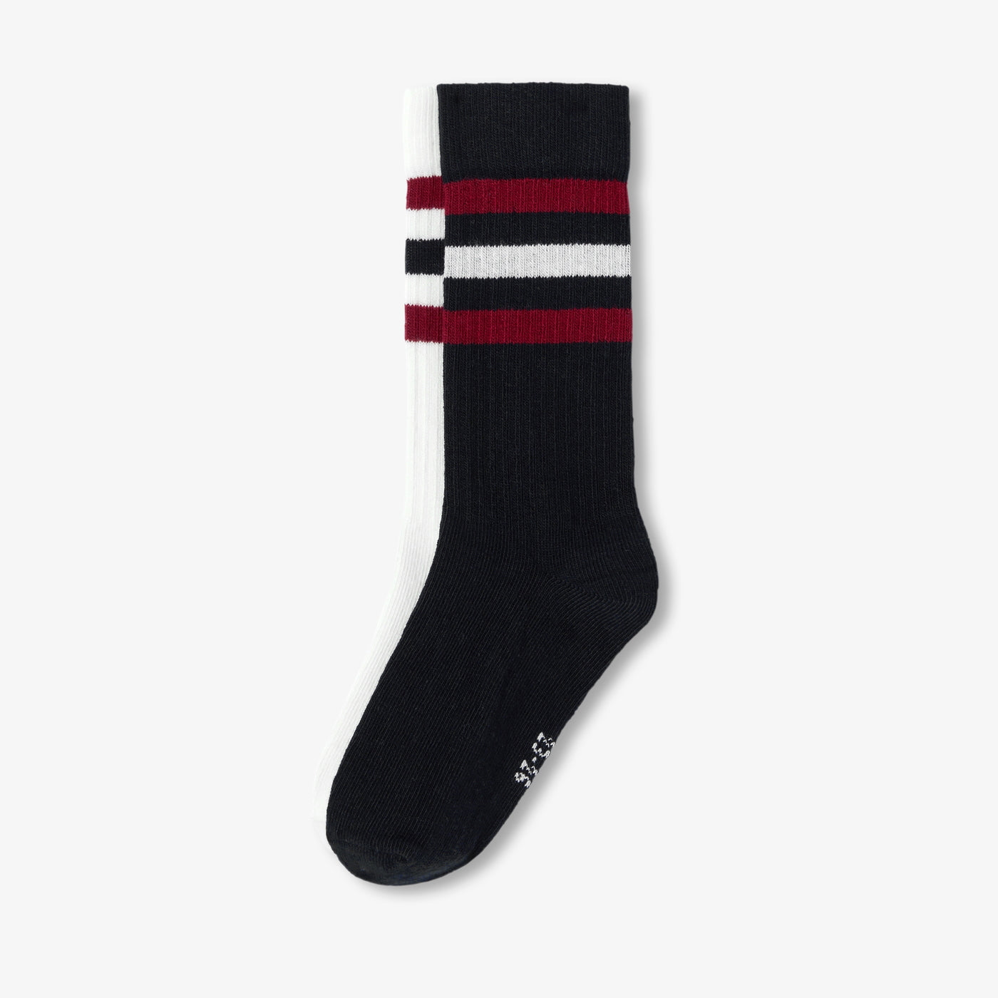 Boy duo of mid-calf socks - blanc doux/multico