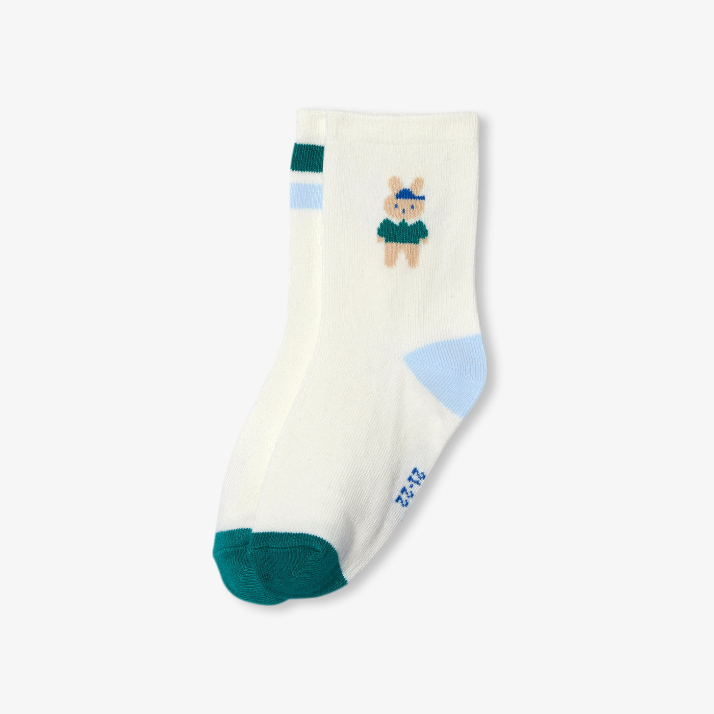 Baby cotton socks duo - blanc/multico