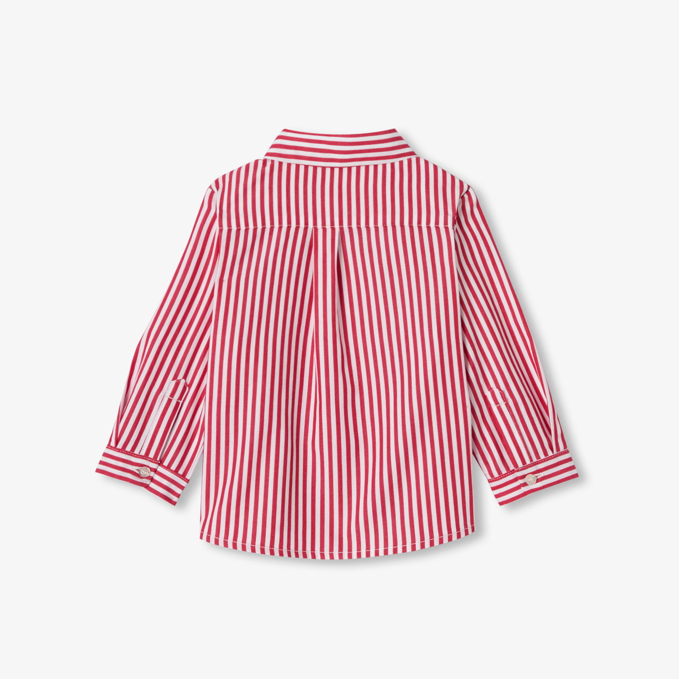 Baby boy striped poplin shirt - blanc/rouge