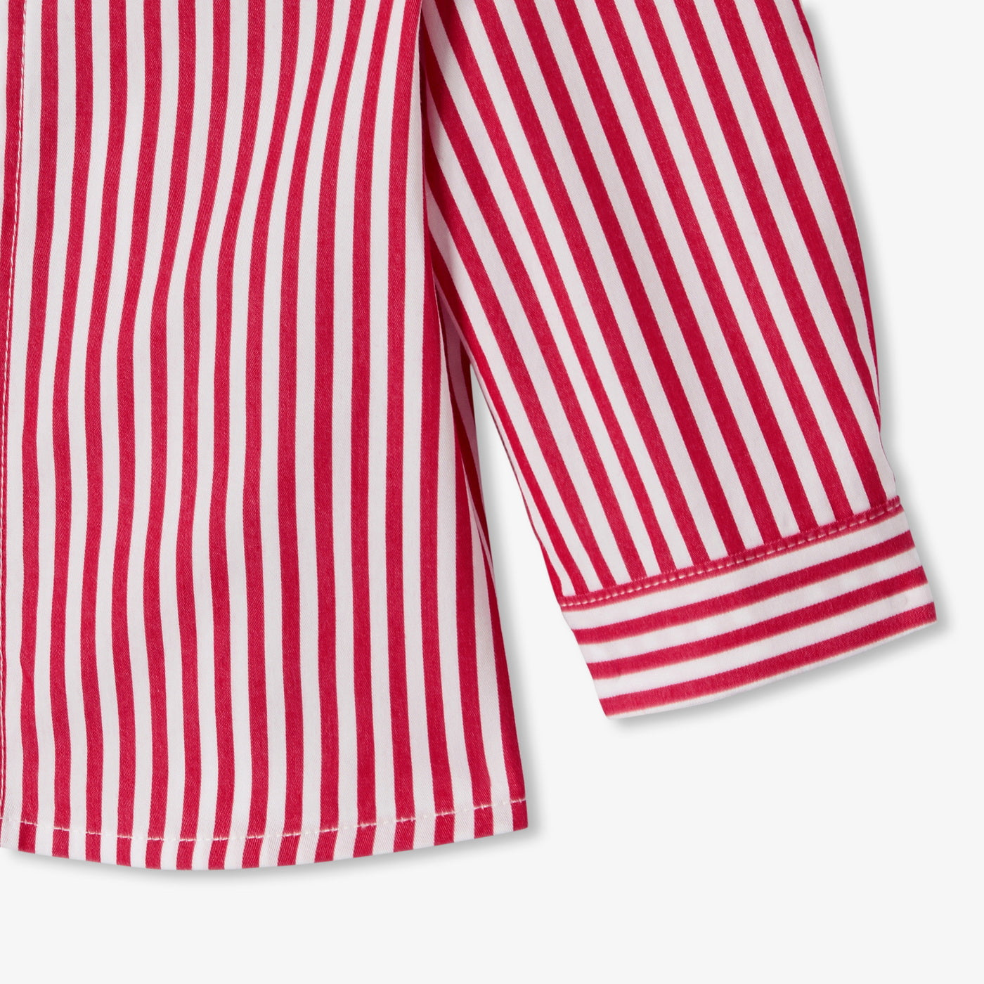 Baby boy striped poplin shirt - blanc/rouge