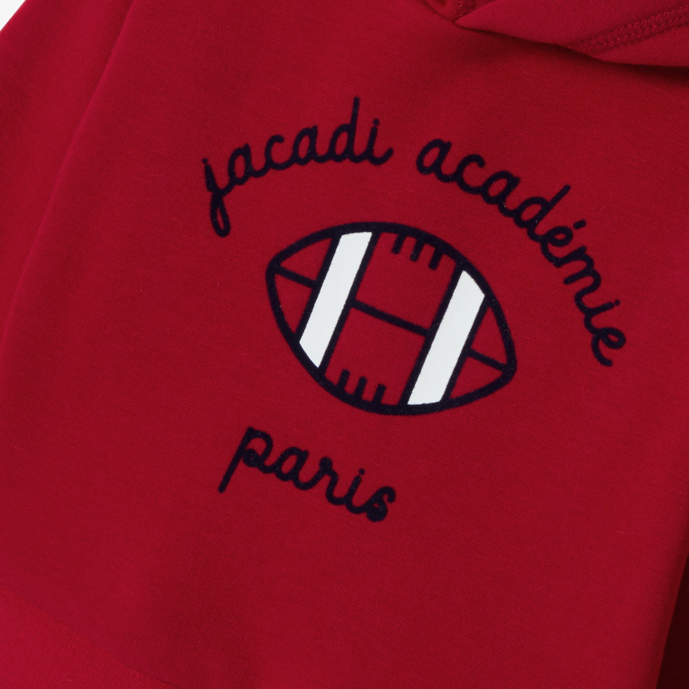 Baby boy fleece hooded sweatshirt - rouge ecarlate