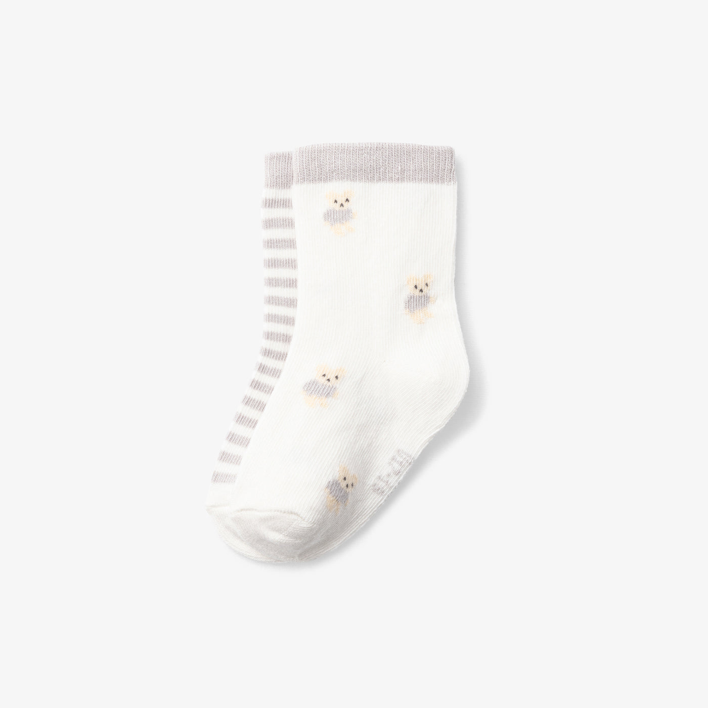 Baby sock duo - gris/multico