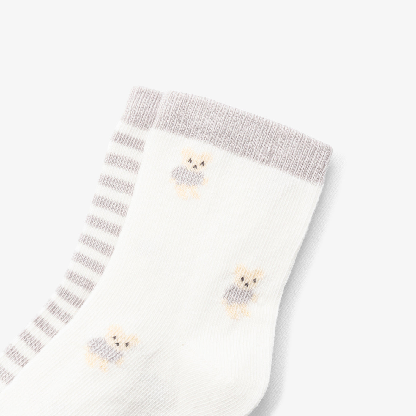 Baby sock duo - gris/multico