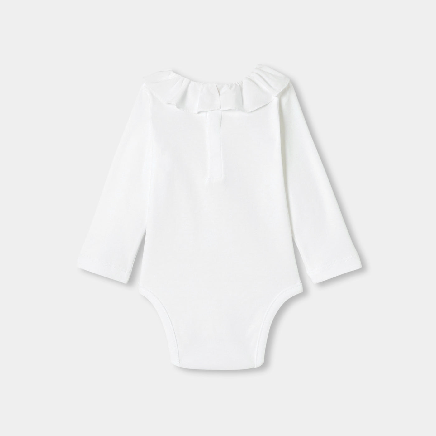 Baby girl short-sleeved interlock cotton bodysuit - blanc jacadi