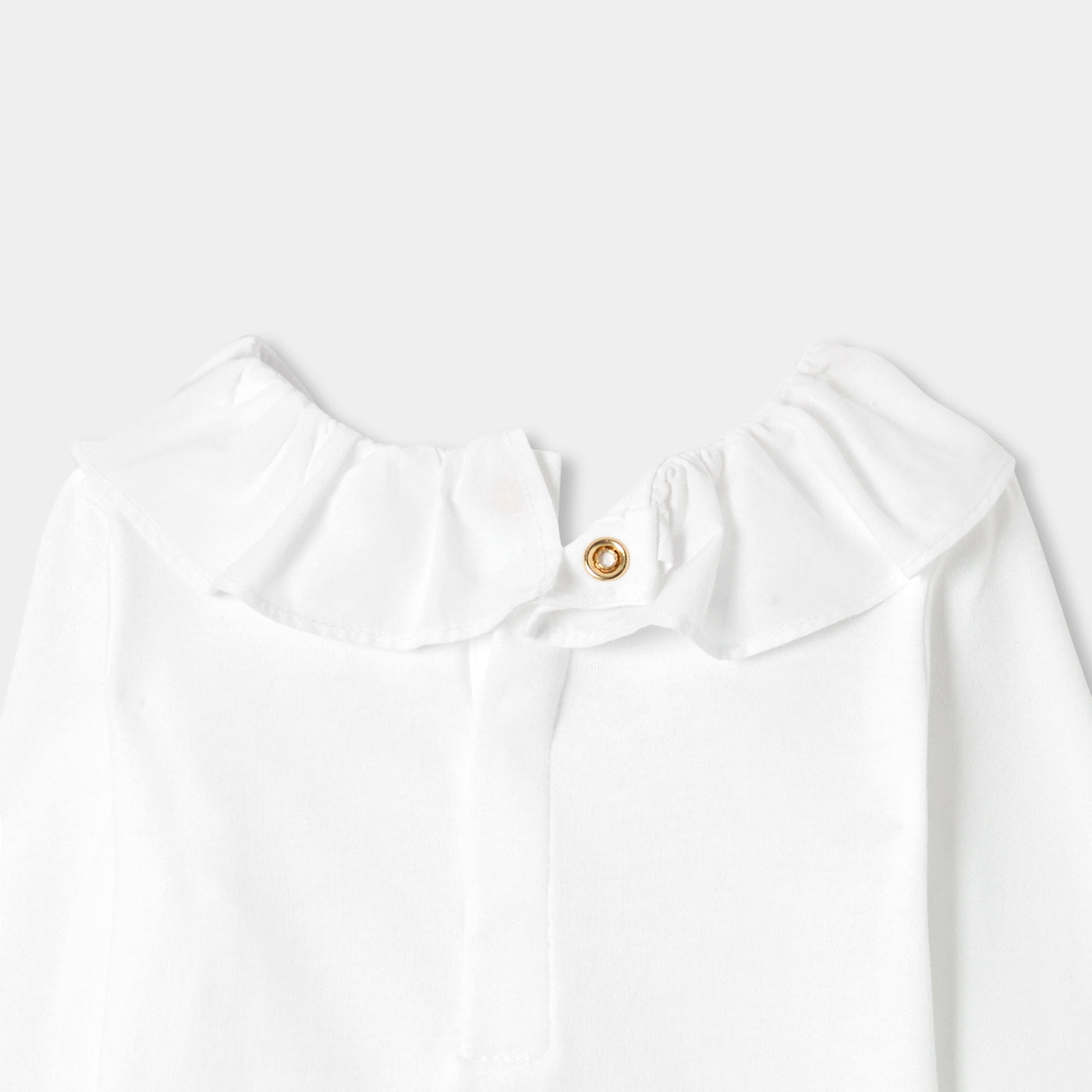 Baby girl short-sleeved interlock cotton bodysuit - blanc jacadi
