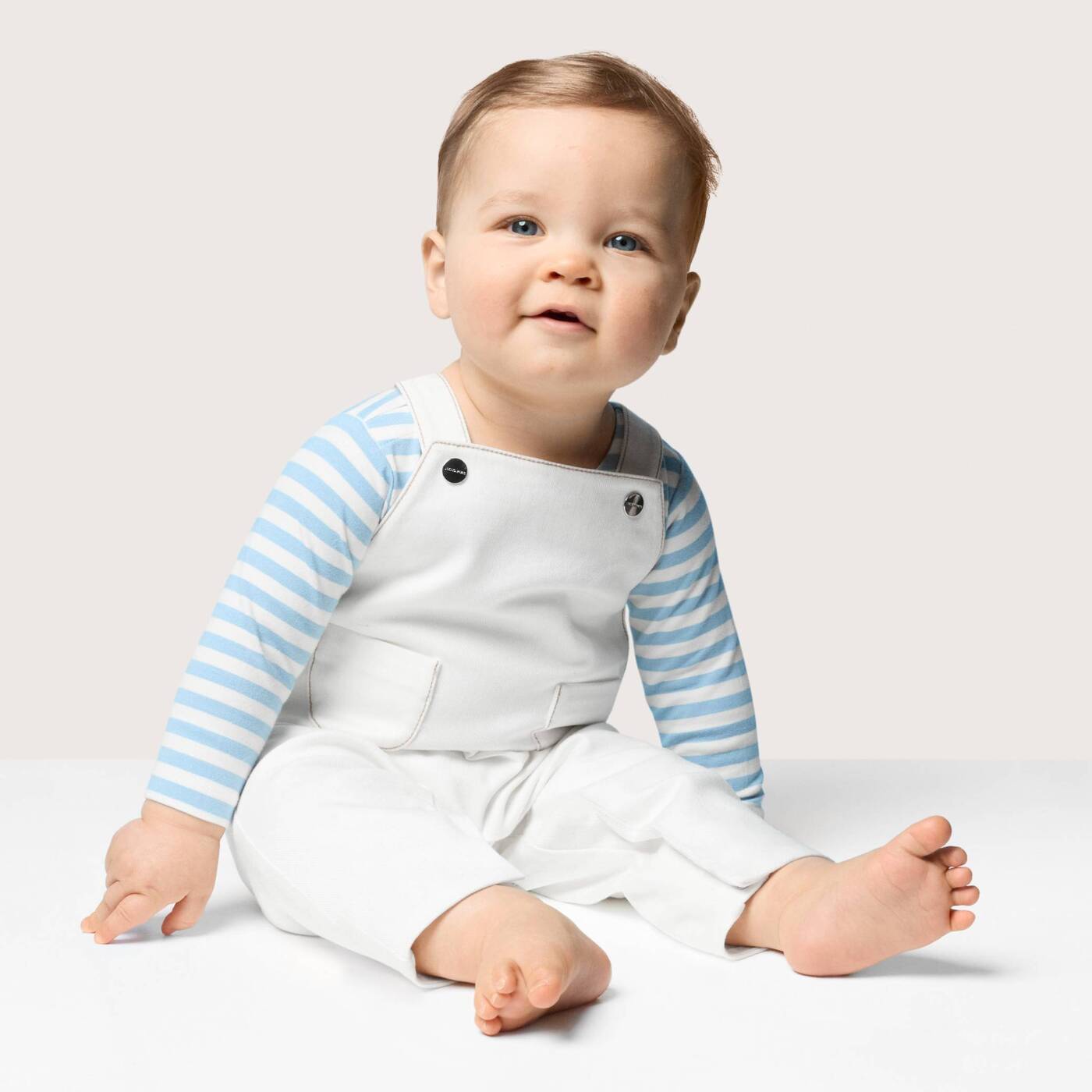 Baby denim overalls - blanc doux jacadi
