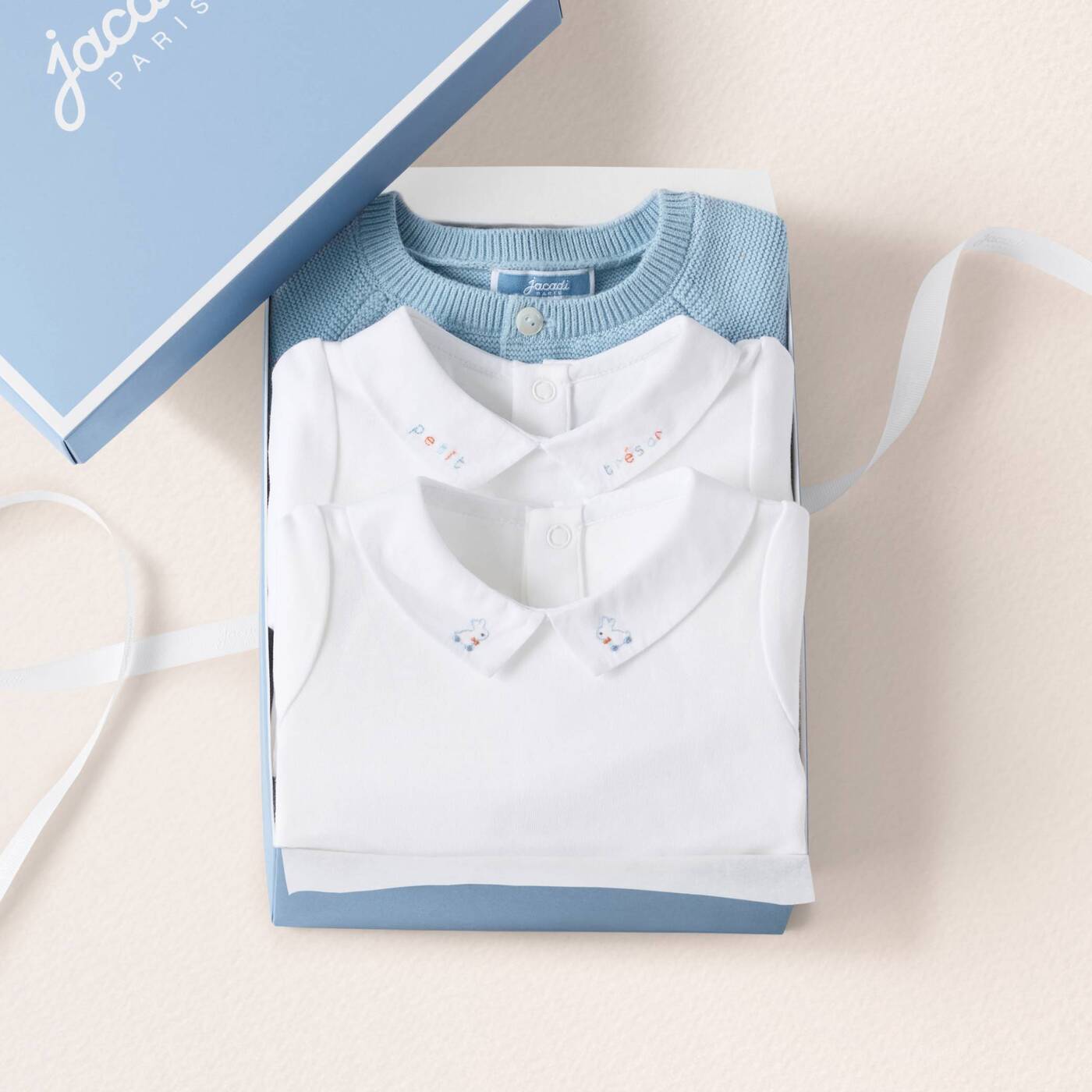 Baby boy long-sleeved bodysuit - blanc jacadi