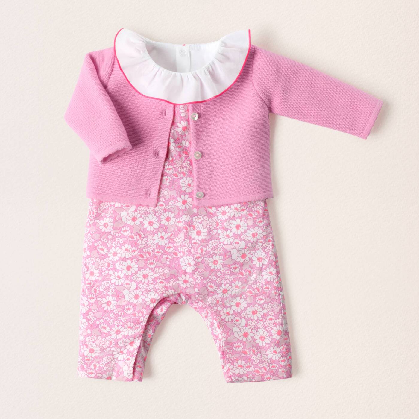 Baby girl Liberty fabric overalls - multico