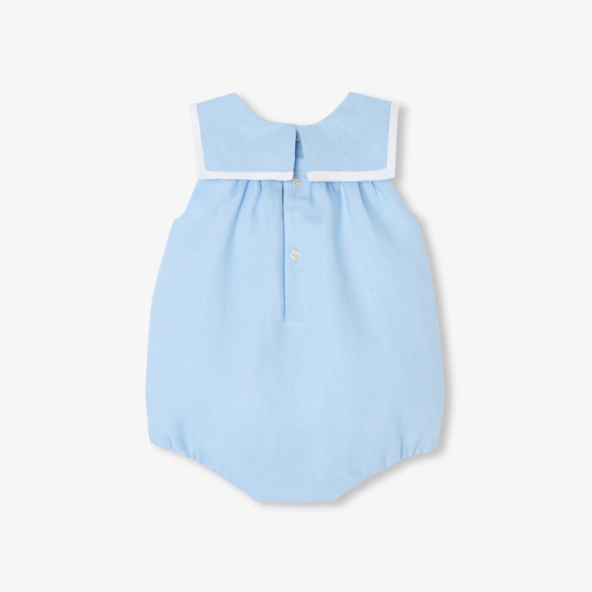 My First Jacadi Romper - Blue/White